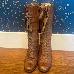 Nine West Vintage Leather Lace-up Boots